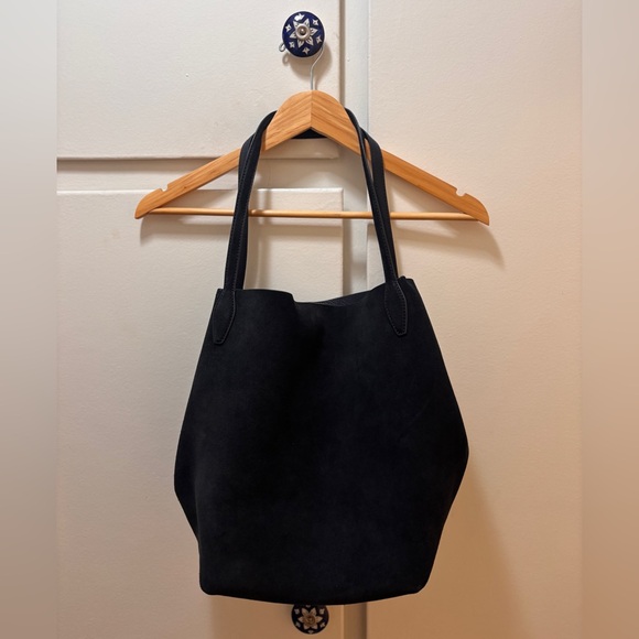 Madewell Dark Blue Suede-Texture Tote - Picture 5 of 8